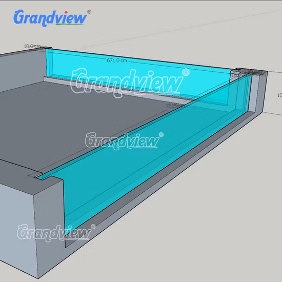 50 мм 80 мм 90 мм надземный бассейн из прозрачного акрилового стекла из плексигласа