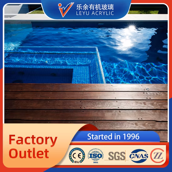 Прямые поставки с фабрики, прозрачная акриловая стена для бассейна, акрил